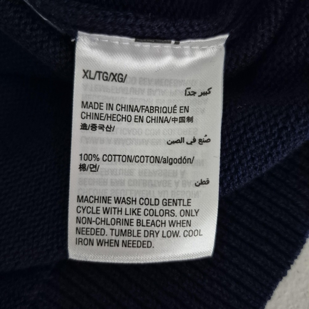 Club Room Sweater Mens‎ XL Navy Blue Red White Argyle Crewneck Pullover New Tags - Picture 4 of 9